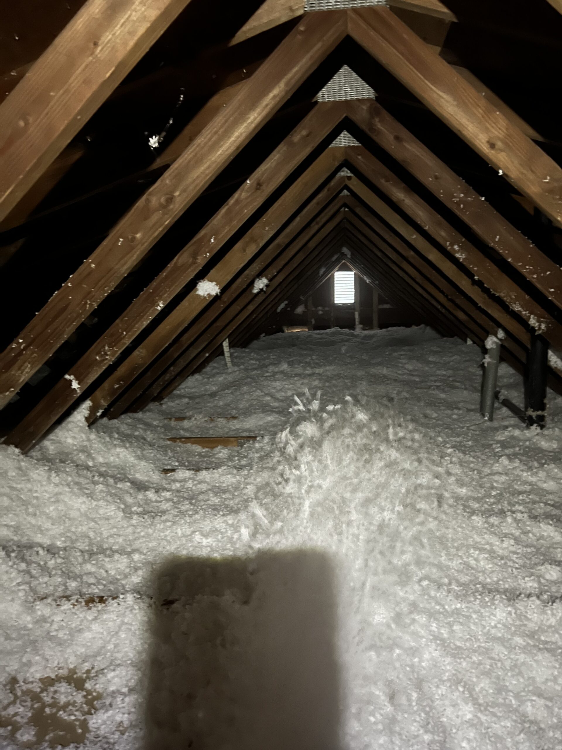 Attic after blown-in insulation in Tacoma